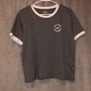 Hollister Oversized Gray Tee SZ: M